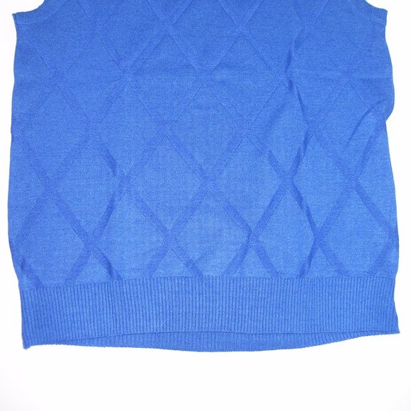 St. Patrick V-Neck Blue Argyle Sweater Vest 4XL - Picture 5 of 6